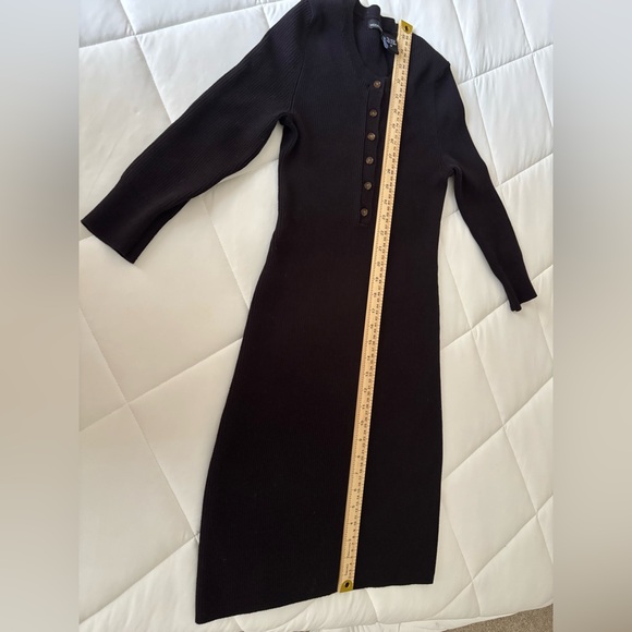 Moda International Classic Black Long Sleeve Knit Dress, size M - Picture 7 of 7